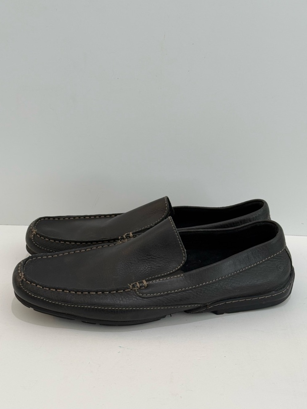 Rockport Men’s Black Soft Leather Slip On Loafers - 11